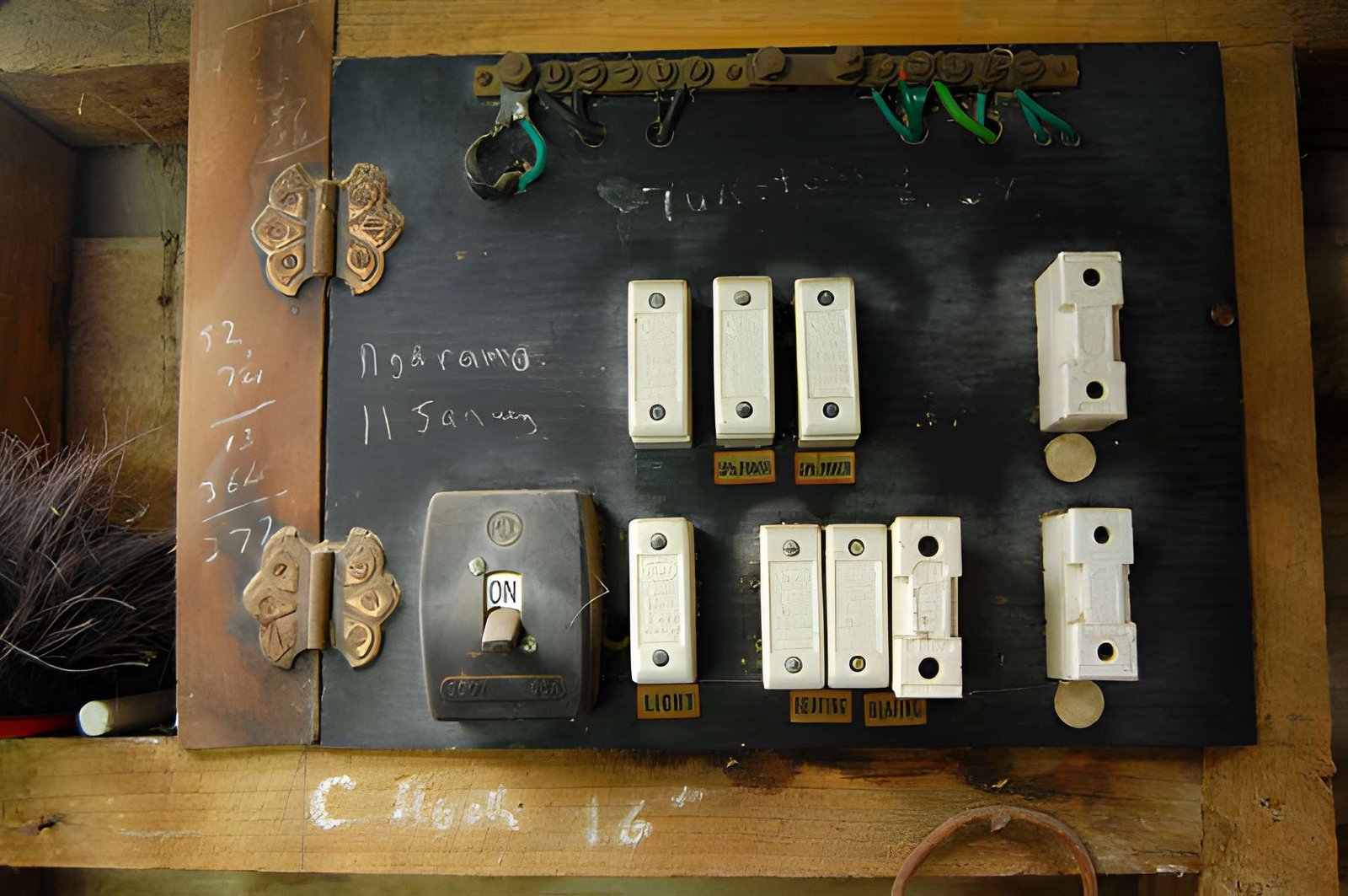 Older fuse board carrying the hot water circuit, typical of many Christchurch homes